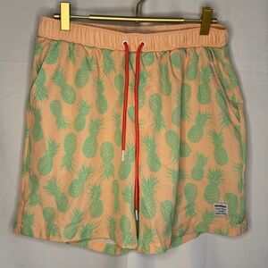 Mosmann Australia 6 inch Tropical Pineapple Swim Trunks Shorts - Mens M